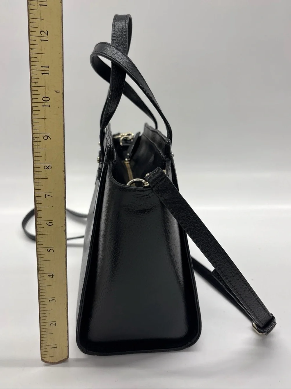kate spade Black Pebbled Leather Satchel with Shoulder Strap